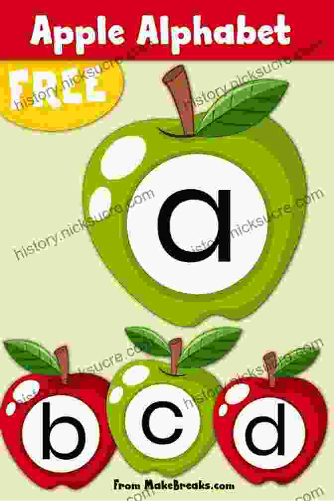 An Apple With The Letter A Written On It Alphabet Animals II : Alphabet With Pictures Alphabet Flash Cards For Toddlers Alphabet A Z Alphabet For Toddlers 1 3 (Alphabet Collection)